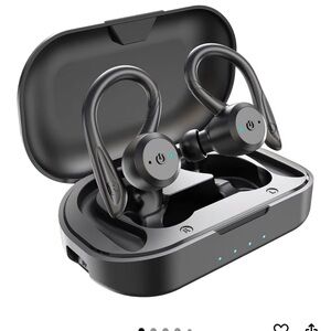 APEKX Sleek Black Wireless Earbuds